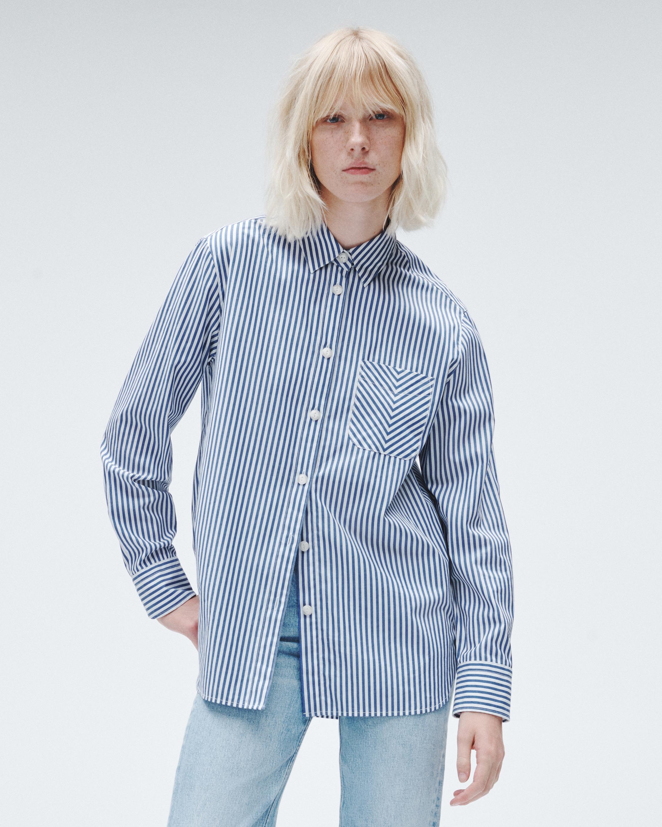 Maxine Cotton Poplin Stripe Shirt